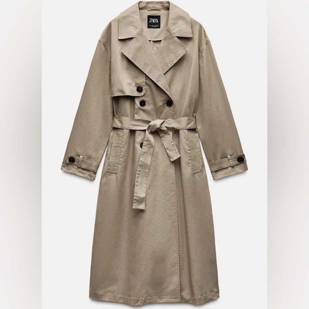 Khaki Zara Trench Coat NWOT
